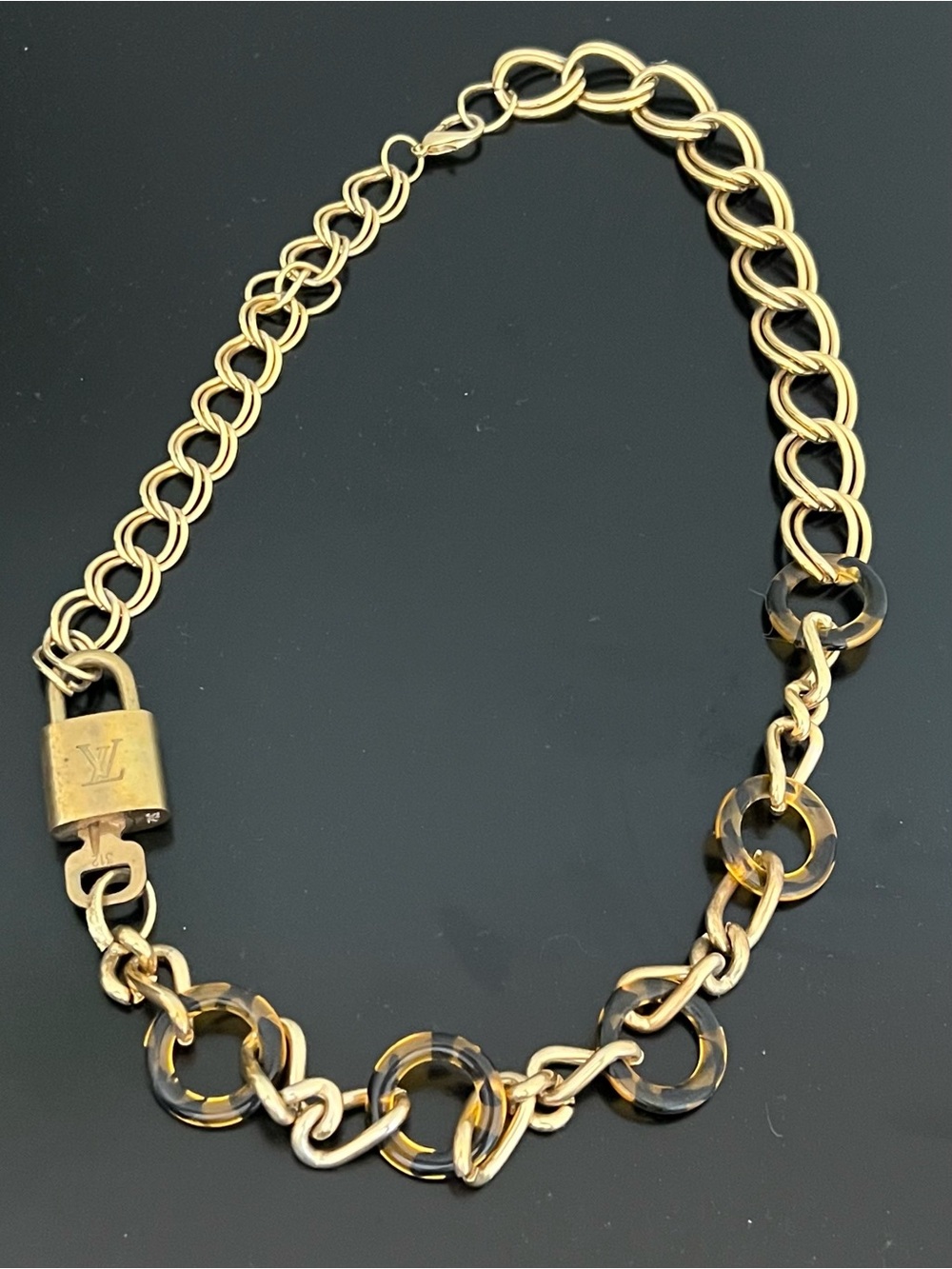 Authentic Louis Vuitton Lock & Key on non-LV necklace
